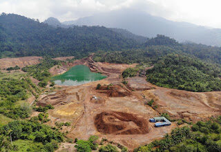 Lokasi PT. Lhong Setia Mining. (Foto : Junaidi Hanafiah)