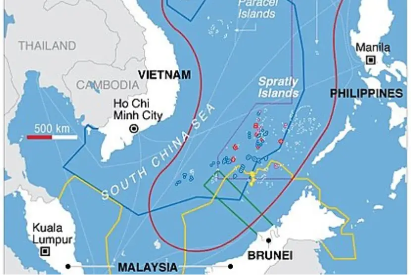 Peta klaim Laut Cina Selatan